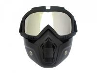 Scout маска MZ-1 оправа черная, линза зеркальная с защитой лица в Чебоксарах