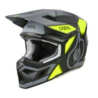 Oneal Шлем кроссовый 3Series Neon Vision V.24 серый/желтый в Чебоксарах