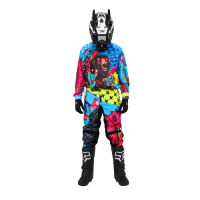 Grom Штаны кроссовые Fatbear LimeBlue в Чебоксарах