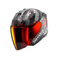 Shark Шлем Skwal I3 Jet Hellcat Mat Black/Chrome/Red в Чебоксарах