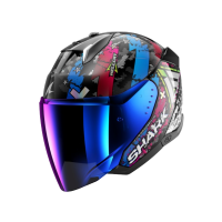 Shark Шлем Skwal I3 Jet Hellcat Black/Chrome/Blue в Чебоксарах