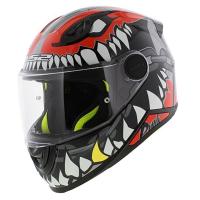 LS2 Мотошлем FF812 Kid Punk Grey Red в Чебоксарах