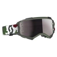 Scott Очки кроссовые Fury dark green/white silver chrome works в Чебоксарах