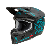 Oneal Шлем кроссовый 3Series Static черный/бирюзовый в Чебоксарах