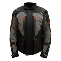 MCP Мотокуртка мужская Downhill черно-серо-красный в Чебоксарах