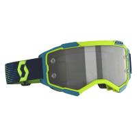 Scott Очки кроссовые Fury LS neon yellow/blue light sensitive grey works в Чебоксарах