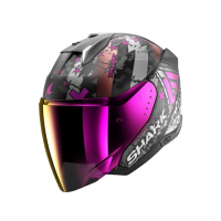 Shark Шлем Skwal I3 Jet Hellcat Mat Black/Chrome/Violet в Чебоксарах