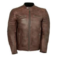 MCP Мотокуртка мужская кожаная Rox коричневый в Чебоксарах