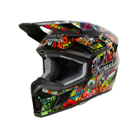 Oneal Шлем кроссовый детский 3Series Youth Crank V.24 красный/ зеленый в Чебоксарах