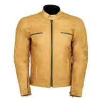 MCP Мотокуртка мужская кожаная Crispy желтый в Чебоксарах