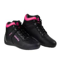 Starks Мотокеды Перфорированные женские CL-1 AIR Чёрный / Розовый в Чебоксарах