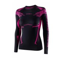 Brubeck Футболка женская c длин. рукавом Dry Черная\Фуксия в Чебоксарах