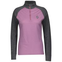 Scott Термокофта женская  Zip Defined Merino dark grey melange/cassis pink в Чебоксарах