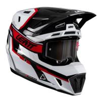 Leatt Шлем кроссовый  7.5 V26 White-Red + очки Velocity 4.5 в Чебоксарах