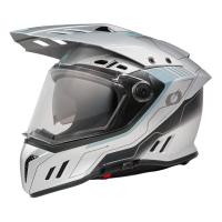 Oneal Шлем кроссовый со стеклом Sierra RS Echo серый/синий в Чебоксарах