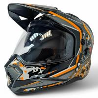 AIM Шлем кросс/эндуро JK802S Orange/Grey/Black в Чебоксарах