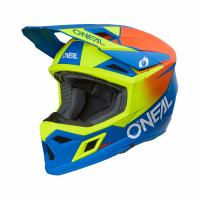 Oneal Шлем кроссовый 3Series Solid V.24 синий/желтый в Чебоксарах