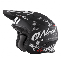 Oneal Шлем открытый Slat Torment Черный/Белый Матовый в Чебоксарах