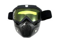 Scout маска MZ-1 оправа черная, линза желтая с защитой лица в Чебоксарах