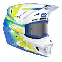 Leatt Шлем кроссовый  7.5 V26 Pixel Blue + очки Velocity 4.5 в Чебоксарах