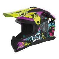 LS2 Шлем MX708 Fast II Gorilla фиолетово-желтый в Чебоксарах