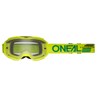 Oneal Маска кроссовая B-10 Solid V.24, желтый, прозрачные линзы Antifog, с защитой от уф лучей в Чебоксарах
