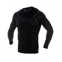 Brubeck футболка мужская длинный рукав Thermo Nilit Heat, черный/голубой в Чебоксарах