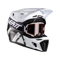 Leatt Мотошлем 9.5 Carbon-White + очки Velocity 6.5 V26 в Чебоксарах