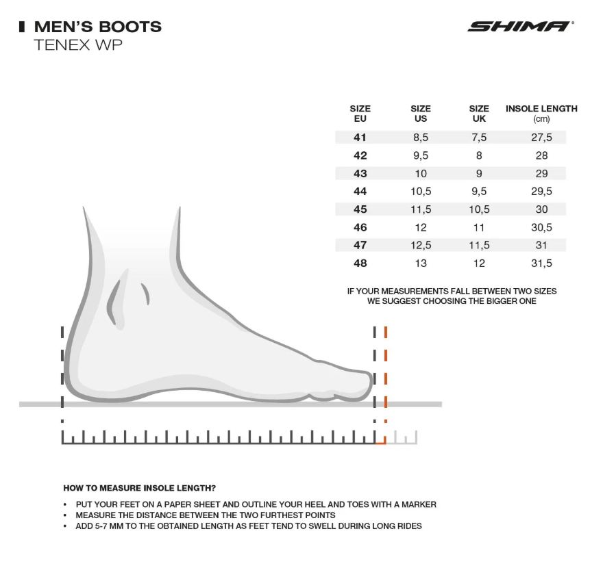 SHIMA мотоботы TENEX WP MEN
