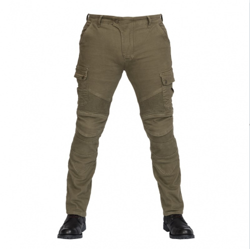 MadBull Мотобрюки Cargo JS Stretch Olive в Чебоксарах