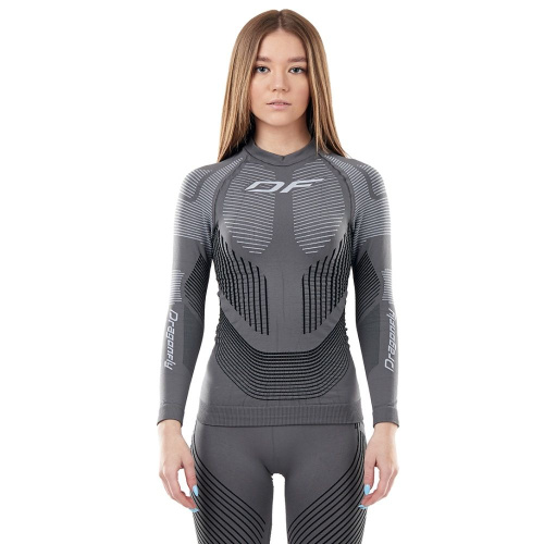 Dragonfly Термофутболка DF 3DThermo Grey с длинным рукавом Woman в Чебоксарах