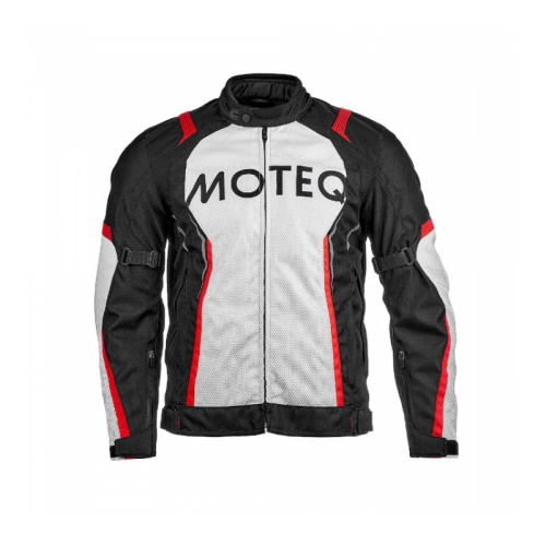 Moteq Мотокуртка текстильная Spike Черный/Белый в Чебоксарах