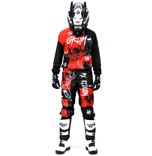 Grom Штаны кроссовые MX Religion red в Чебоксарах