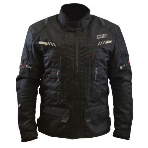 MCP Мотокуртка мужская туристическая Traveller черно-красный в Чебоксарах
