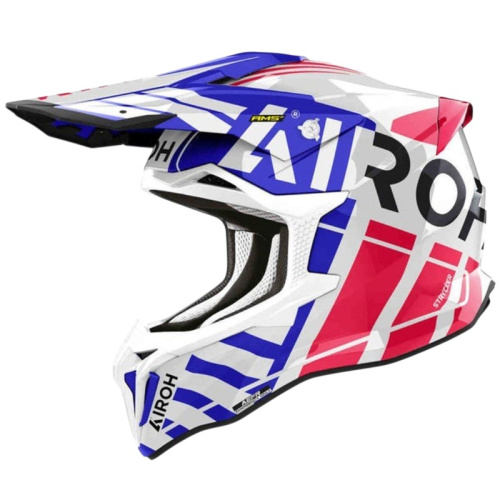 Airoh Мотошлем Strycker Brave Blue/Red Gloss в Чебоксарах