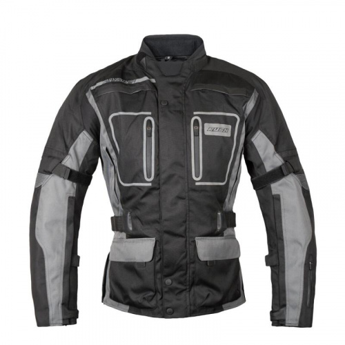 Rush Мотокуртка Discovery текстиль Черный/Серый в Чебоксарах