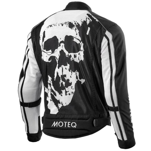 Moteq Мотокуртка текстильная сетка Rebel Черно-белая в Чебоксарах