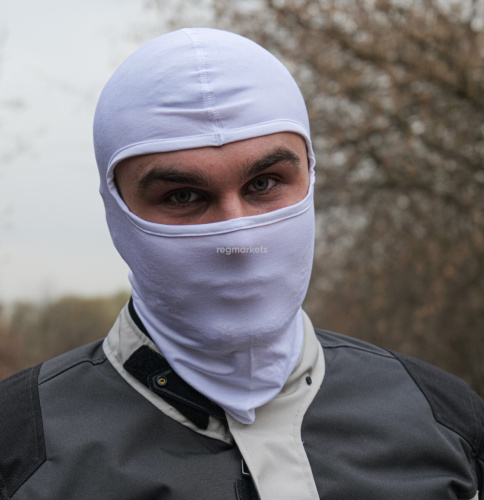 MotoLike Подшлемник Хлопок/Эластан Белый в Чебоксарах