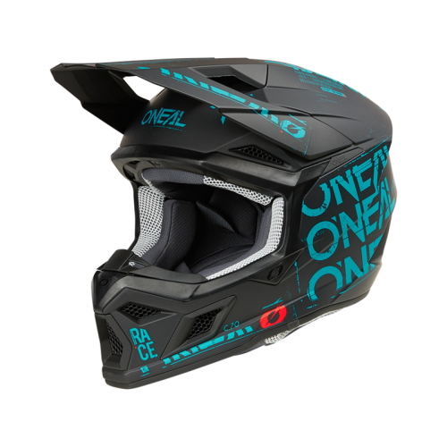 Oneal Шлем кроссовый 3Series Static черный/бирюзовый в Чебоксарах