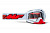 100% Маска кросс FMF Powerbomb Rocket White - прозрачная линза в Чебоксарах
