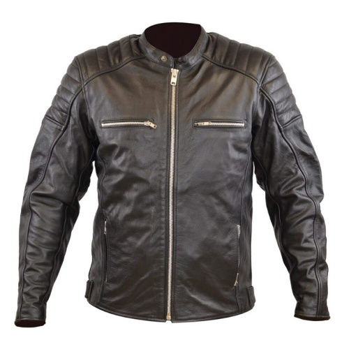 MCP Мотокуртка мужская кожаная Iron черный в Чебоксарах