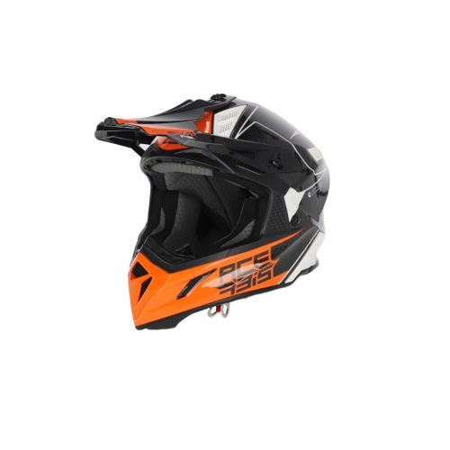 Acerbis Шлем Steel Carbon White/Orange в Чебоксарах