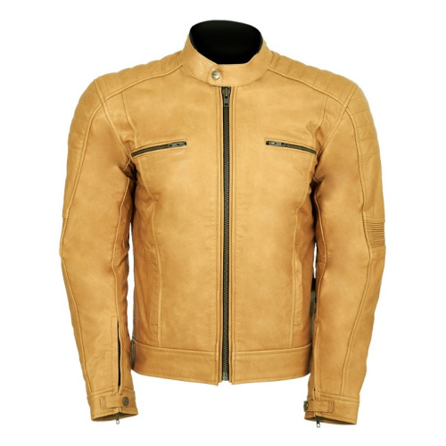 MCP Мотокуртка мужская кожаная Crispy желтый в Чебоксарах